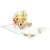 CUTPOPUP Anniversary Card Pop Up, 3D Wedding Congratulations Greeting Card (Champagne Glasses)
