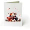 CUTPOPUP Anniversary Card Pop Up, Valentines Day, 3D Popup Greeting Love Card (Corgi Couple AirBalloon)(Rainbow Cat Couple-6x8in)