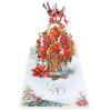 CUTPOPUP Christmas Card Pop Up, Poinsettia Card, 3D Xmas, New Year, Holiday Greeting Card (Poinsettia Basket with Cardinals)(Poinsettia Basket with Cardinals-6x8in)