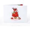 CUTPOPUP Christmas Card Pop Up, Poinsettia Card, 3D Xmas, New Year, Holiday Greeting Card (Poinsettia Basket with Cardinals)(Poinsettia Basket with Cardinals-6x8in)