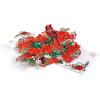 CUTPOPUP Christmas Card Pop Up, Poinsettia Card, 3D Xmas, New Year, Holiday Greeting Card (Poinsettia Basket with Cardinals)(Round Poinsettia with Cardinal-6x8in)