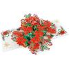 CUTPOPUP Christmas Card Pop Up, Poinsettia Card, 3D Xmas, New Year, Holiday Greeting Card (Poinsettia Basket with Cardinals)(Round Poinsettia with Cardinal-6x8in)