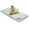 CUTPOPUP Fathers Day Card Pop Up, Birthday 3D Greeting Card, First Father’s Day Card for Dad, Stepdad, Grandpa, Husband, Men, Son (Best Dad Car)(Cyclist Bicycle)
