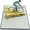 CUTPOPUP Fathers Day Card Pop Up, Birthday 3D Greeting Card, First Father’s Day Card for Dad, Stepdad, Grandpa, Husband, Men, Son (Best Dad Car)(Cyclist Bicycle)