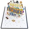 CUTPOPUP Fathers Day Card Pop Up, Birthday 3D Greeting Card, First Father’s Day Card for Dad, Stepdad, Grandpa, Husband, Men, Son (Best Dad Car)(Happy Fathers Day Text)