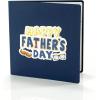 CUTPOPUP Fathers Day Card Pop Up, Birthday 3D Greeting Card, First Father’s Day Card for Dad, Stepdad, Grandpa, Husband, Men, Son (Best Dad Car)(Happy Fathers Day Text)