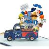 CUTPOPUP Fathers Day Card Pop Up, Birthday 3D Greeting Card, First Father’s Day Card for Dad, Stepdad, Grandpa, Husband, Men, Son (Best Dad Car)(Best Dad Car-6x6in)