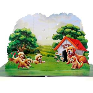 CUTPOPUP Daddy Hands, Fathers Day Card Pop Up, 3D Birthday Greeting, Father’s Day Card for Grandpa, Dad, Godfather, Husband, Son (Daddy Hands) SD241US1520(Papa Golden-6x8in)