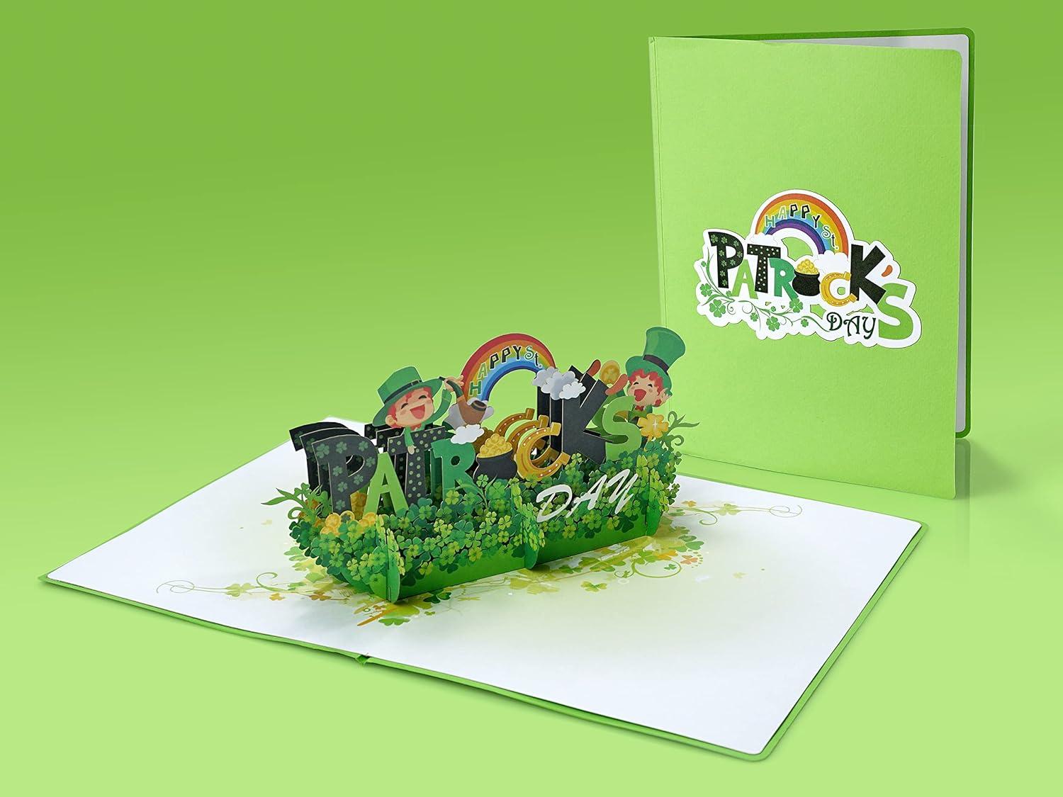 imageCUTPOPUP St Patricks Day Card Pop Up 3D Greeting Card GnomePatricks Day 2