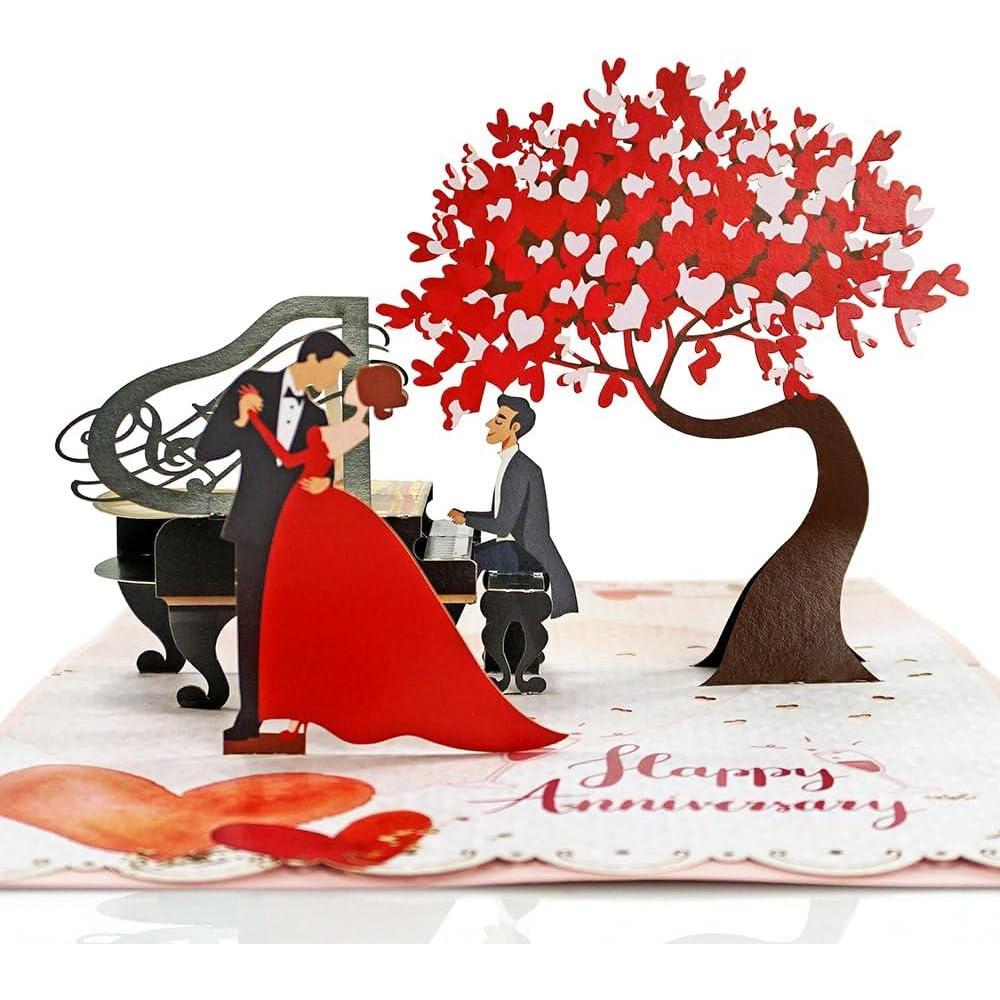 imageCUTPOPUP Anniversary Card Pop Up 3D Wedding Greeting Retirement Card Romantic Anniversary