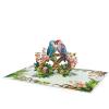 CUTPOPUP Anniversary Card Pop Up, Valentines Day Cards, Wedding, Engagement, 3D Greeting Card (Autumn Love Tree & Squirrel Couple)(Parrot Couple-6x8in)