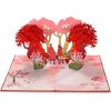 CUTPOPUP Valentines Day Card Pop Up, 3D Romantic Love Cards for Valentine’s Day (Couple in Autumn Forest)