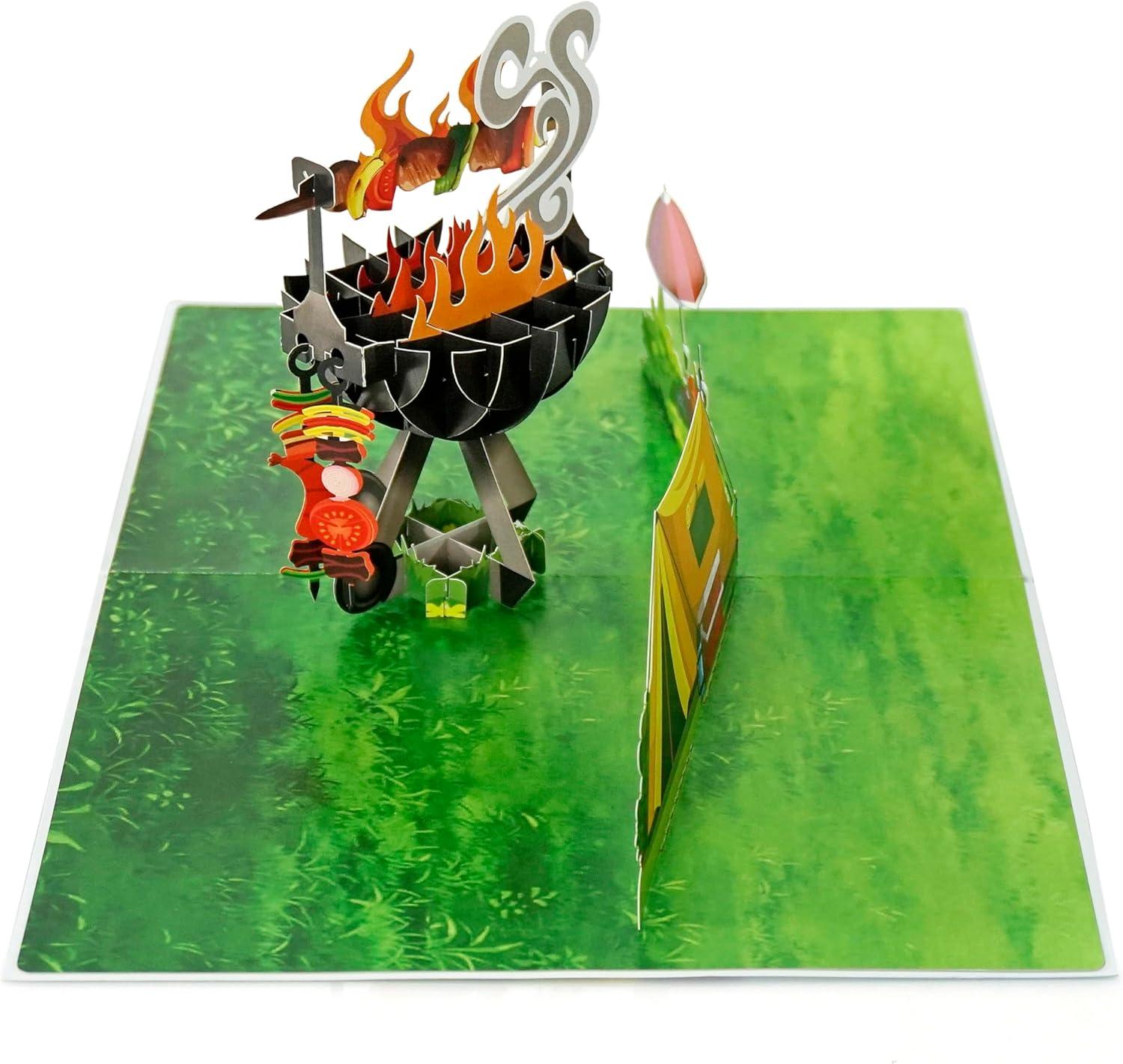 imageCUTPOPUP Helicopter Fathers Day Card Pop Up 3D Birthday Greeting Fathers Day Card for Grandpa Dad Godfather Husband Son Helicopter SD242US1520BBQ Grill6x8in