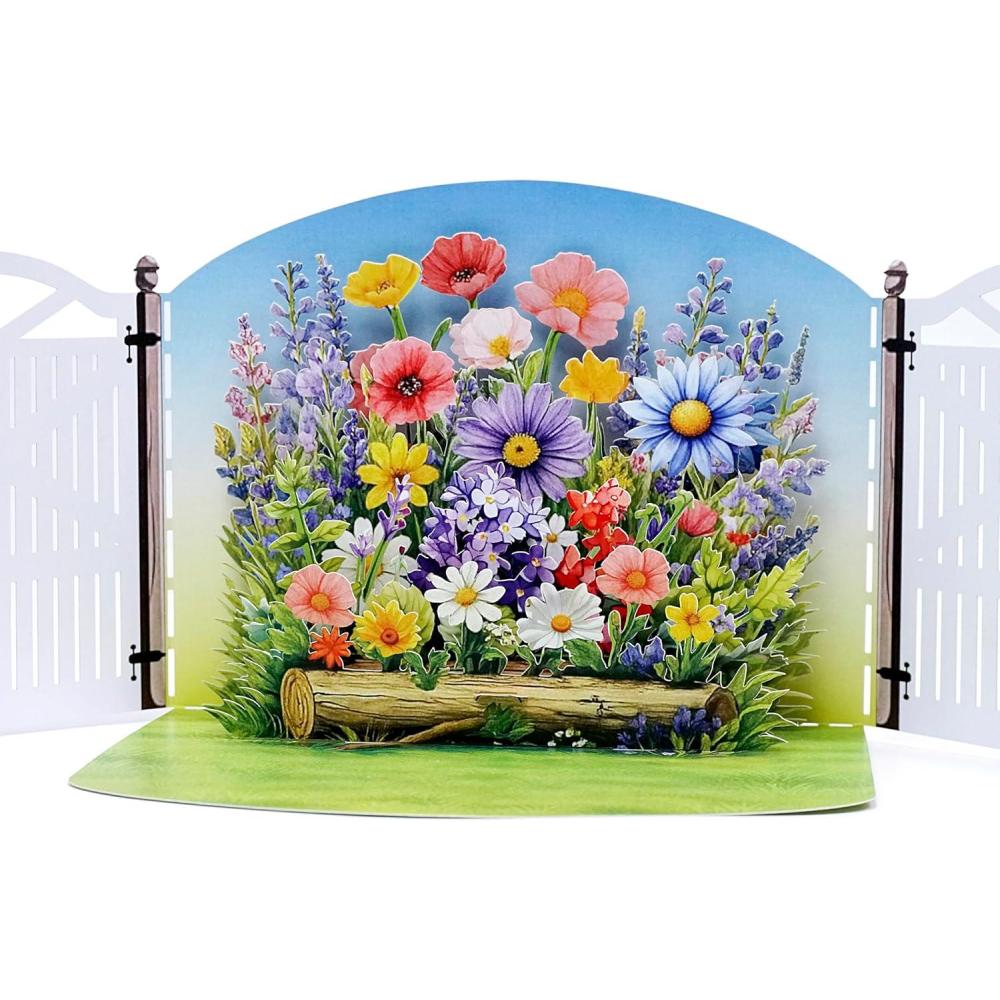 imageCUTPOPUP Mothers Day Card Pop Up Birthday Card 3D Popup Greeting Card Daffodil YellowBloom Garden
