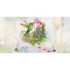 CUTPOPUP Mothers Day Card Pop Up, Birthday Card, 3D Popup Greeting Card (Daffodil Yellow)(Hummingbird Orchid-6x8in)