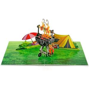 CUTPOPUP Helicopter, Fathers Day Card Pop Up, 3D Birthday Greeting, Father’s Day Card for Grandpa, Dad, Godfather, Husband, Son (Helicopter) SD242US1520(BBQ Grill-6x8in)