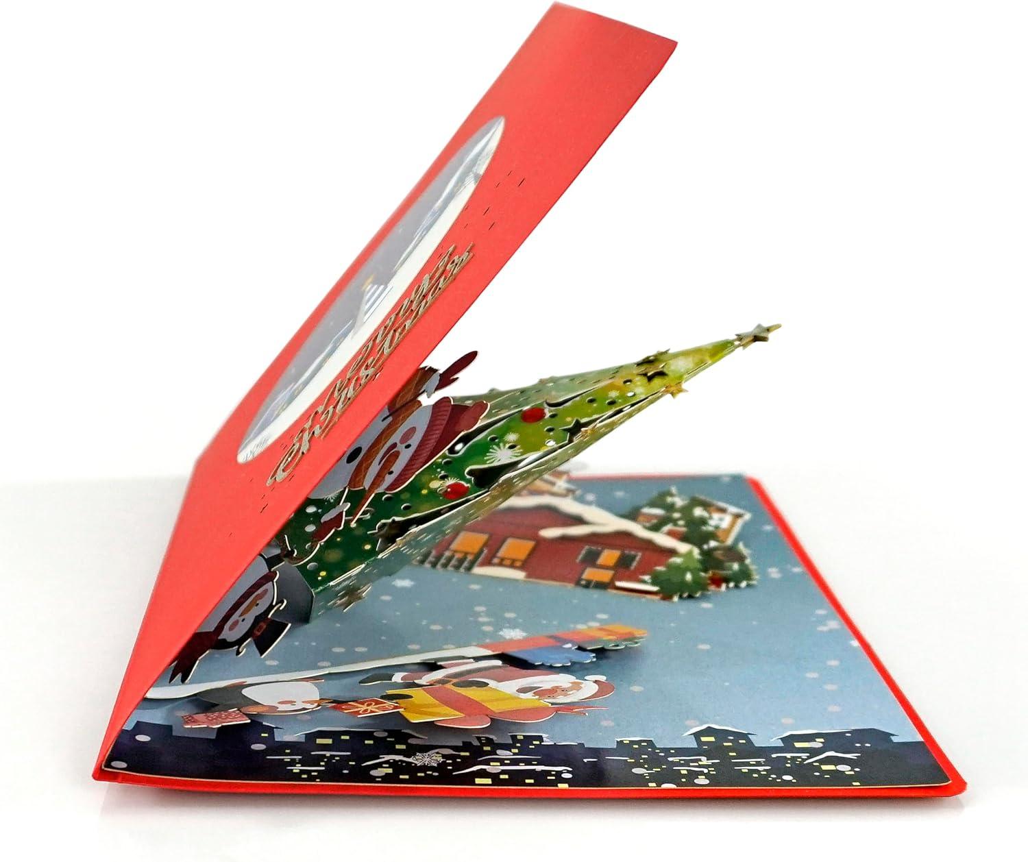 imageCUTPOPUP Merry Christmas Card Pop Up 3D Xmas New Year Holiday Greeting Card Christmas NightChristmas Night