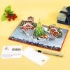 CUTPOPUP Merry Christmas Card Pop Up, 3D Xmas, New Year, Holiday Greeting Card (Christmas Night)(Christmas Night)