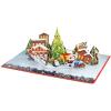 CUTPOPUP Merry Christmas Card Pop Up, 3D Xmas, New Year, Holiday Greeting Card (Christmas Night)(Christmas Night)