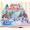 CUTPOPUP Merry Christmas Card Pop Up, 3D Xmas, New Year, Holiday Greeting Card (Christmas Night)(Icy Penguin-6x8in)