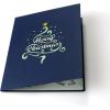 CUTPOPUP Merry Christmas Card Pop Up, 3D Xmas, New Year, Holiday Greeting Card (Christmas Night)(Xmas Tree)
