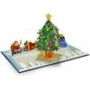 CUTPOPUP Merry Christmas Card Pop Up, 3D Xmas, New Year, Holiday Greeting Card (Christmas Night)(Xmas Tree)