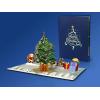 CUTPOPUP Merry Christmas Card Pop Up, 3D Xmas, New Year, Holiday Greeting Card (Christmas Night)(Xmas Tree)