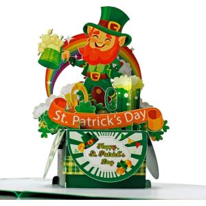 CUTPOPUP St Patricks Day Card Pop Up, 3D Greeting Card (Patrick Box)(Patrick’s Day in Box)