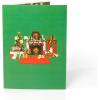 CUTPOPUP Christmas Card Pop Up, 3D Xmas, New Year, Nativity Religious Holiday Greeting Card (Holy Night)(Xmas Fireplace-6x8in)