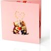 CUTPOPUP Anniversary Card Pop Up, Valentines Day, 3D Popup Greeting Love Card (Cat Couple)(Cat Couple-6x6in)