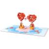 CUTPOPUP Anniversary Card Pop Up, Valentines Day, 3D Popup Greeting Love Card (Cat Couple)(Corgi Couple-6x6in)