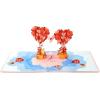 CUTPOPUP Anniversary Card Pop Up, Valentines Day, 3D Popup Greeting Love Card (Cat Couple)(Corgi Couple-6x6in)