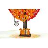 CUTPOPUP Anniversary Card Pop Up, Valentines Day, 3D Popup Greeting Love Card (Cat Couple)(Fall Heart Tree)