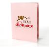 CUTPOPUP Anniversary Card Pop Up, Valentines Day, 3D Popup Greeting Love Card (Cat Couple)(Love Train-6x8in)