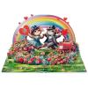 CUTPOPUP Anniversary Card Pop Up, Valentines Day, 3D Popup Greeting Love Card (Cat Couple)(Rainbow Cat Couple-6x8in)