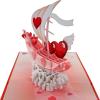 CUTPOPUP Valentine Pop Up Card, Romantic Love, Wedding, Anniversary, Birthday 3D Greeting Cards, Love Boat (Adventure Love Boat).(Love Boat)