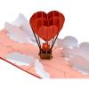 CUTPOPUP Anniversary Card Pop Up, Valentines Day, 3D Popup Greeting Love Card (Cat Couple)(Couple on Air Balloon-6x6in)