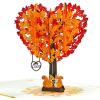 CUTPOPUP Anniversary Card Pop Up, Valentines Day, 3D Popup Greeting Love Card (Cat Couple)(Fall Heart Tree)