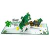 CUTPOPUP St Patricks Day Card Pop Up, 3D Greeting Card (Patrick Tree)(Gnome Patrick’s Day)