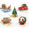 CUTPOPUP Christmas Card Pop Up, 3D Xmas, Merry Christmas, New Year, Holiday Greeting Cards Gift (Santa’s Joy) CN312US1520(Pack5 (Sleigh  Tree  Cardinal  Merry Christmas  Truck)-5x7in)