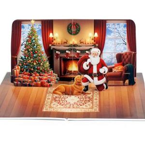 CUTPOPUP Christmas Card Pop Up, 3D Xmas, Merry Christmas, New Year, Holiday Greeting Cards Gift (Santa’s Joy) CN312US1520(Cozy Xmas-6x8in)