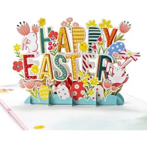 CUTPOPUP Easter Card Pop Up, 3D Greeting Card (Happy Easter Text)(Happy Easter)