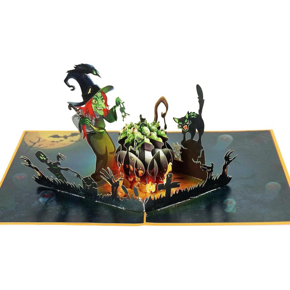 imageCUTPOPUP Witch Card Pop Up Trick or Treat 3D Birthday Greeting Halloween WitchWitch