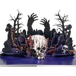 CUTPOPUP Witch Card Pop Up, Trick or Treat, 3D Birthday Greeting Halloween (Witch)(Halloween Skull)
