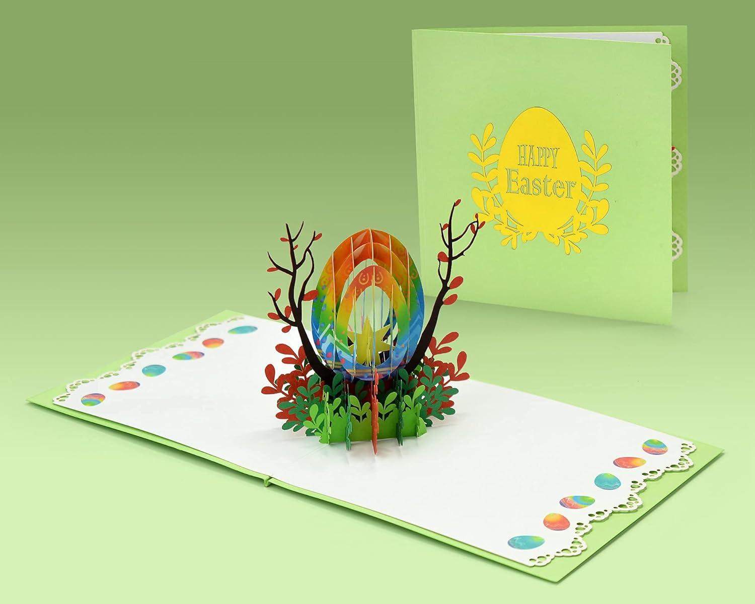 image:imageCUTPOPUP Easter Card Pop Up 3D Greeting Card Happy Easter Egg WarmHappy Easter with egg