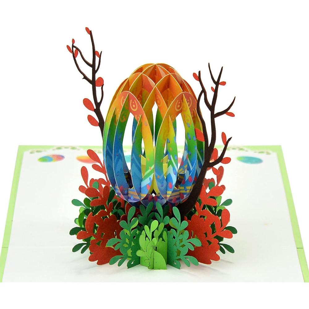 image:imageCUTPOPUP Easter Card Pop Up 3D Greeting Card Happy Easter Egg WarmHappy Easter with egg