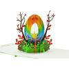 CUTPOPUP Easter Card Pop Up, 3D Greeting Card (Happy Easter Egg – Warm)(Happy Easter with egg)