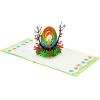 CUTPOPUP Easter Card Pop Up, 3D Greeting Card (Happy Easter Egg – Warm)(Happy Easter with egg)