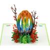CUTPOPUP Easter Card Pop Up, 3D Greeting Card (Happy Easter Egg – Warm)(Happy Easter with egg)