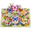 CUT POPUP.COM Mothers Day Card, 3D Pop Up Birthday Paper Art Greeting Card, Father’s Day, Meaningful Gift for Dad, Husband, Grandpa (Hummingbird)(Daisy Butterflies-6x8in)